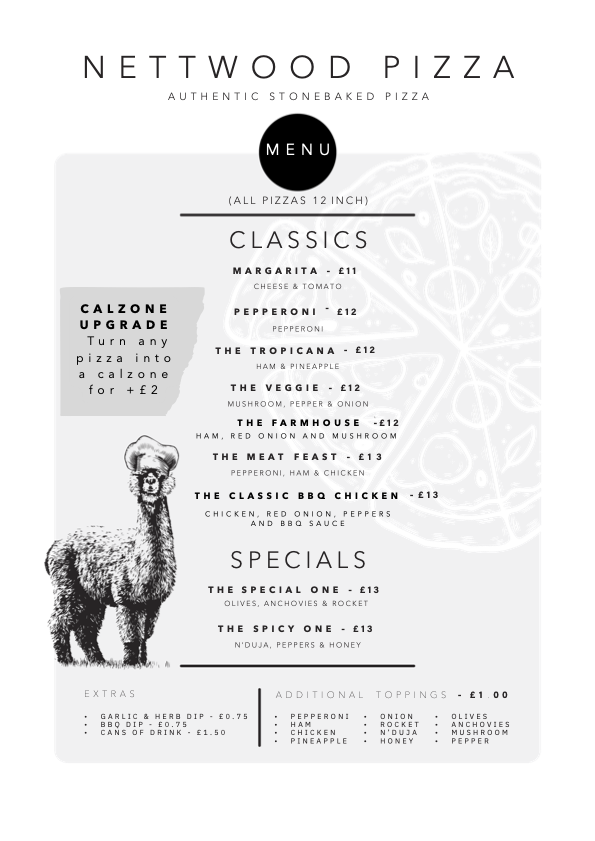 Updated Menu 2026
